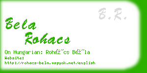 bela rohacs business card